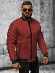 Jachetă bărbați bordo OZONEE JS/AK95Z