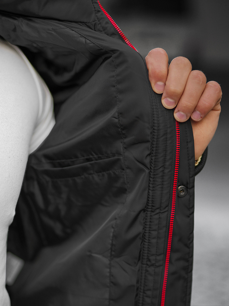 Jachetă bărbați neagră OZONEE JB/JP1185Z