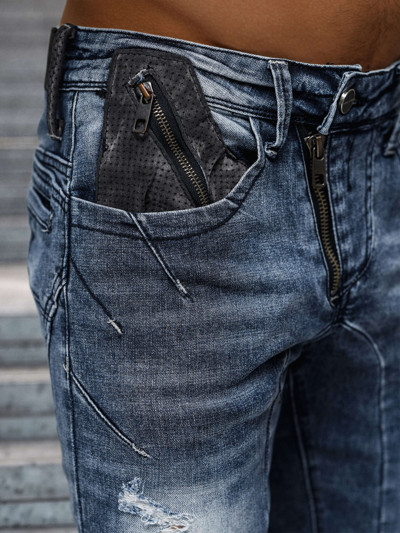 Blugi bărbaţi albaștri OZONEE NB/MP0045B