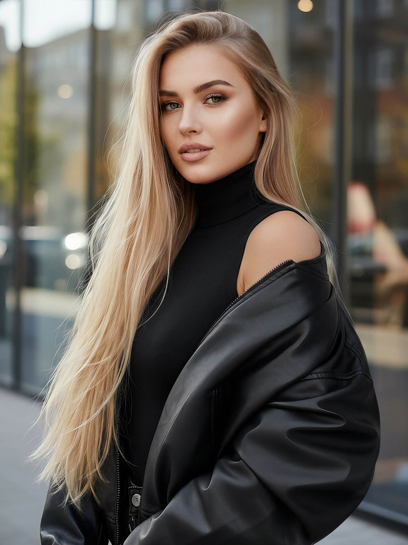 Geacă de piele pentru femei neagră OZONEE JS/11Z8281