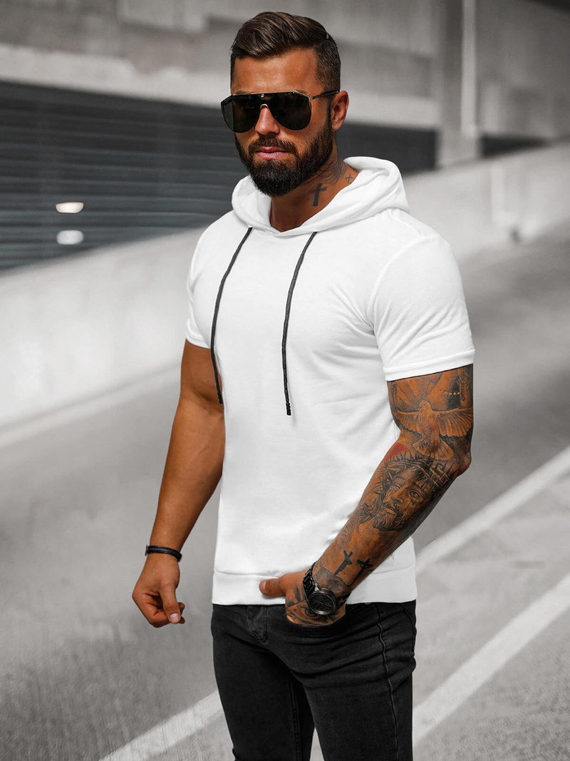 Tricou bărbați alb OZONEE JS/8T955/1