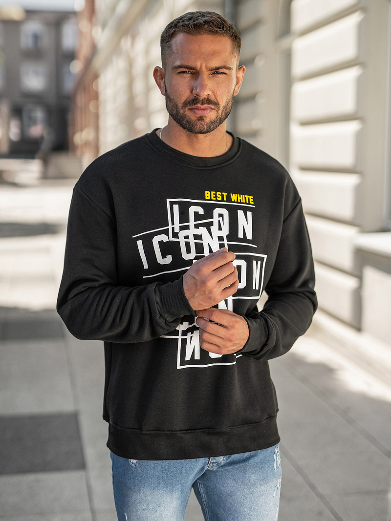 Hanorac bărbați negru OZONEE JS/8B1763/3