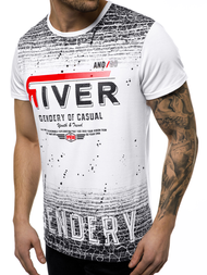 Tricou bărbați albi OZONEE JS/SS10960