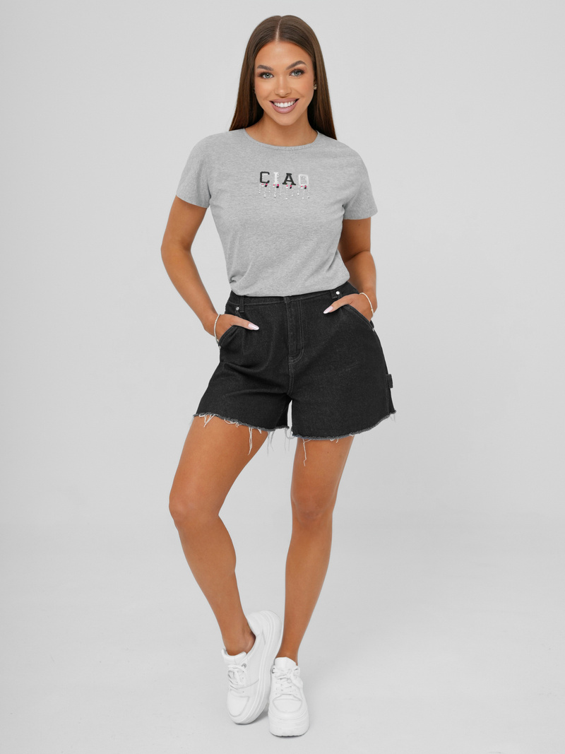 Tricou femei gri OZONEE JS/RJ77542