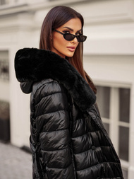 Palton de femei negru OZONEE JS/5M3160/392Z