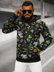 Hanorac bărbați neagră OZONEE JS/8B1186/3