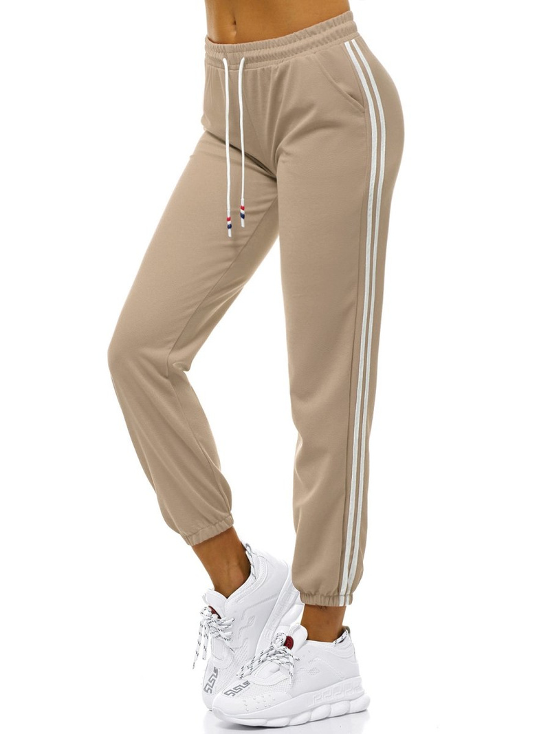 Pantaloni de training femei bej OZONEE JS/1020/A8