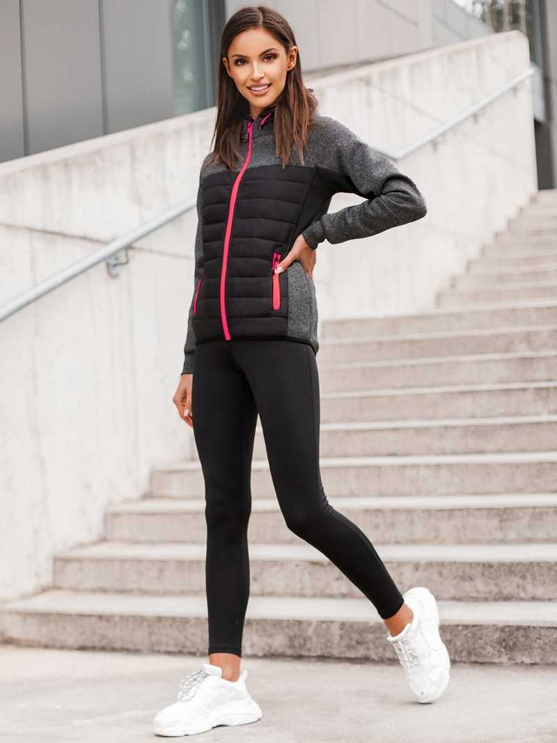 Jachetă femei negru OZONEE JS/KSW4002Z