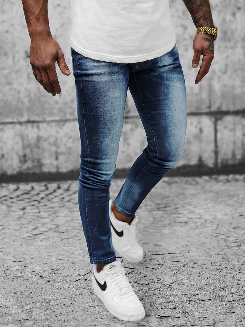 Blugi bărbaţi albaștri închis OZONEE NB/MP0021BSZ