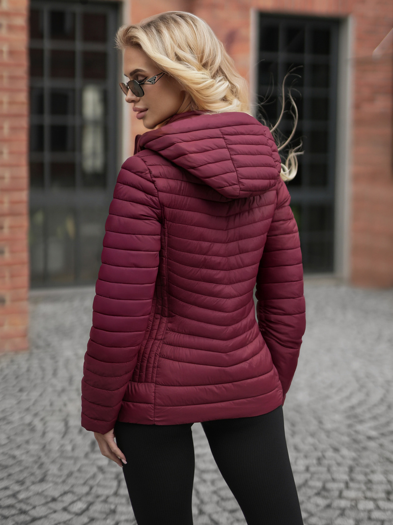 Jachetă de femei bordo OZONEE JS/11Z8228Z