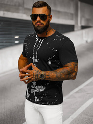 Tricou bărbați negru OZONEE O/8T1259/3