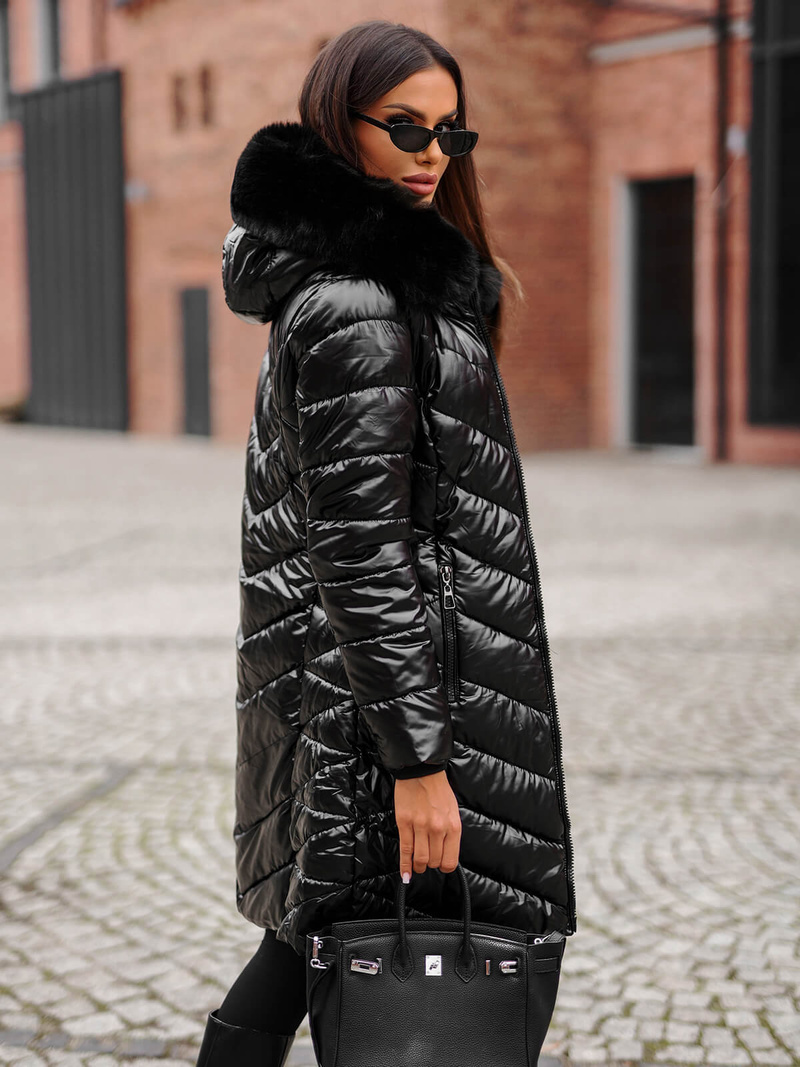 Geacă de femei neagră OZONEE JS/16M9100/392Z