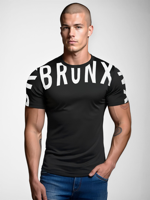 Tricou bărbați negru OZONEE O/8T1265/3Z