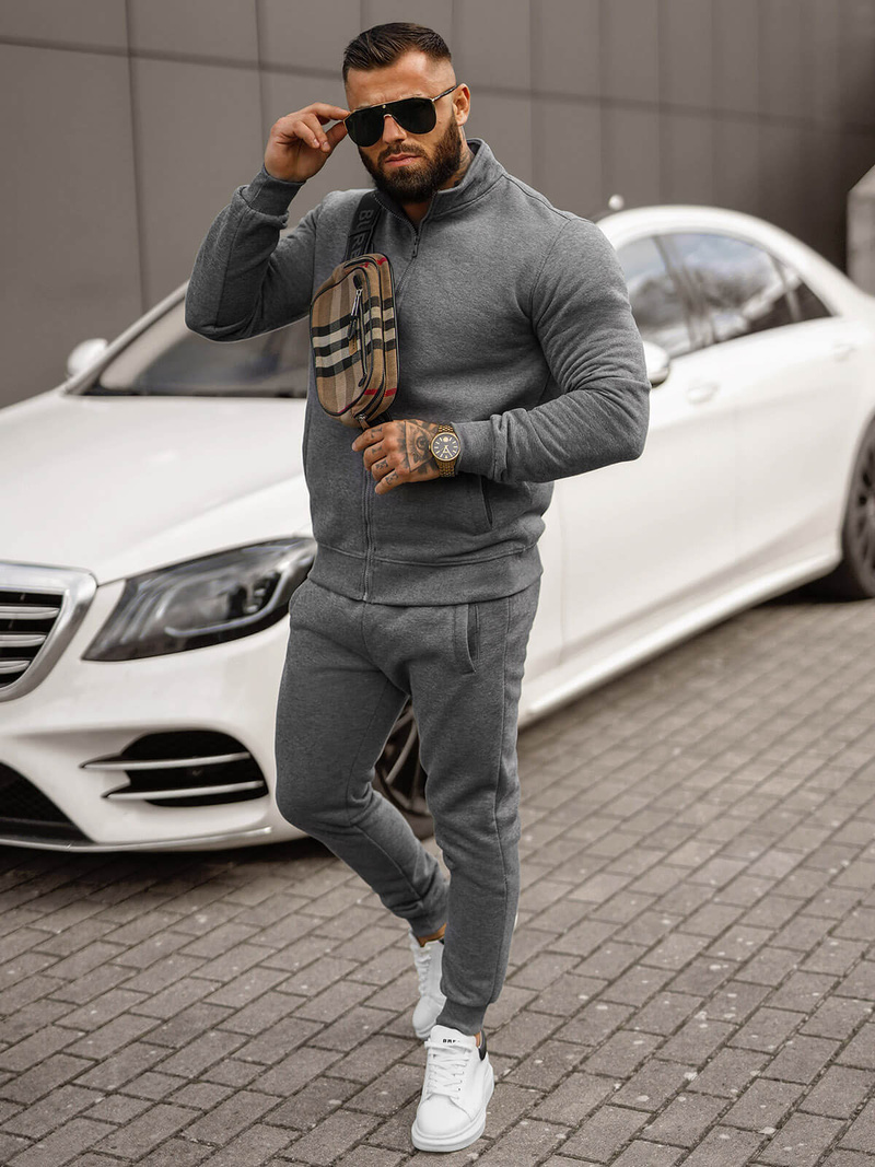 Compleu sport bărbaţi antracit OZONEE JS/68C10385/5Z