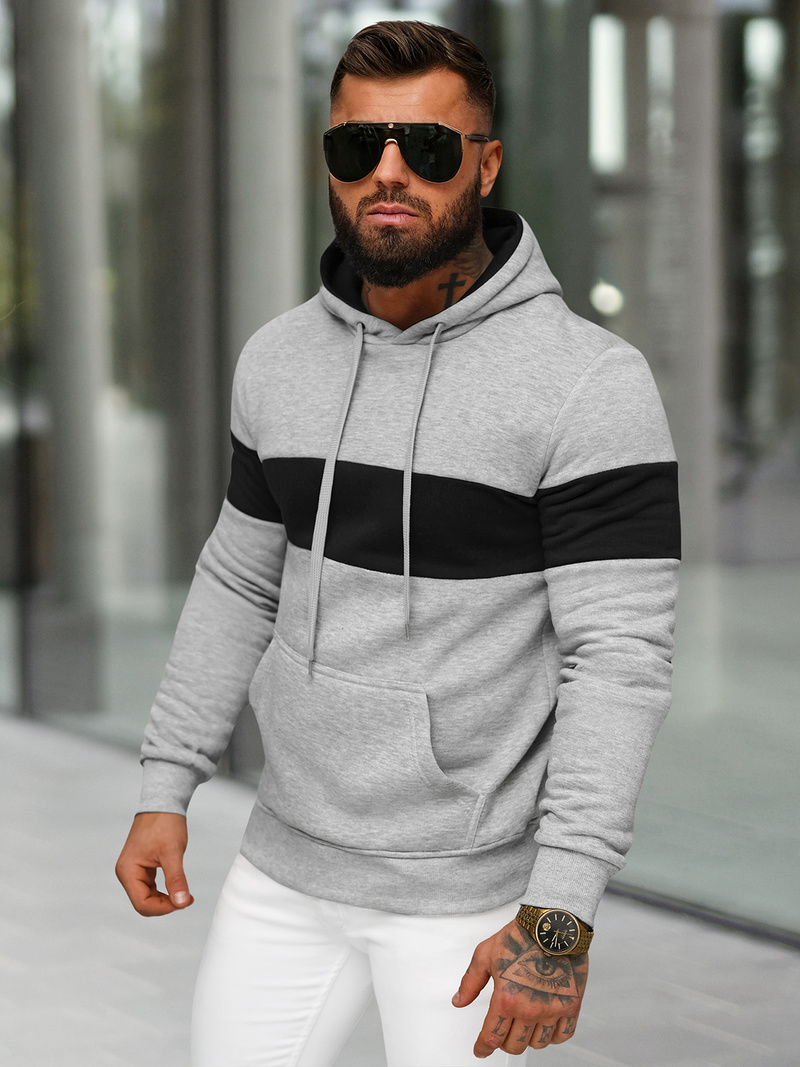 Hanorac bărbați gri OZONEE JS/8B1316/2