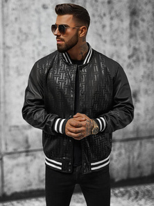 Jachetă bărbați neagră OZONEE O/3A172