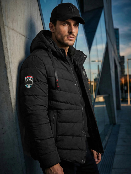 Geacă bărbați neagră OZONEE JS/31M5081/392