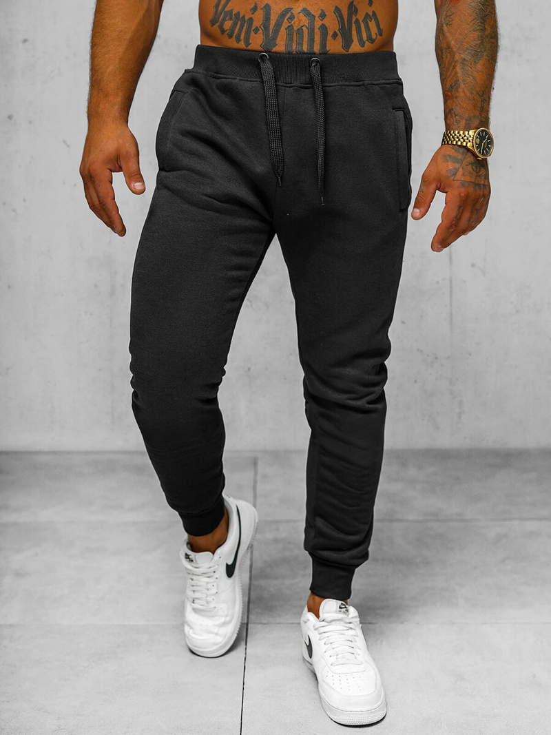 Pantaloni de trening bărbaţi negri OZONEE JS/XW01Z