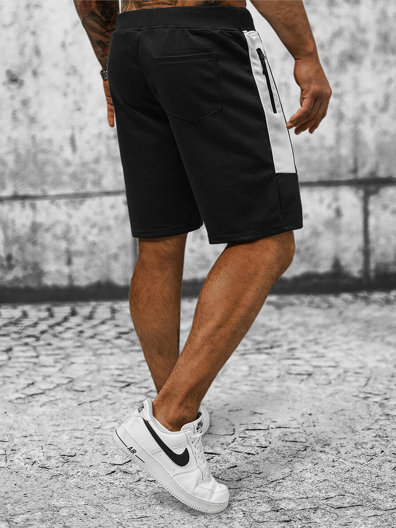 Pantaloni scurți sport bărbați negri OZONEE JS/8K936