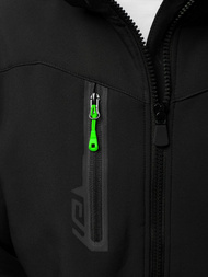 Jachetă bărbați SOFTSHELL negru-verde OZONEE GE/12268