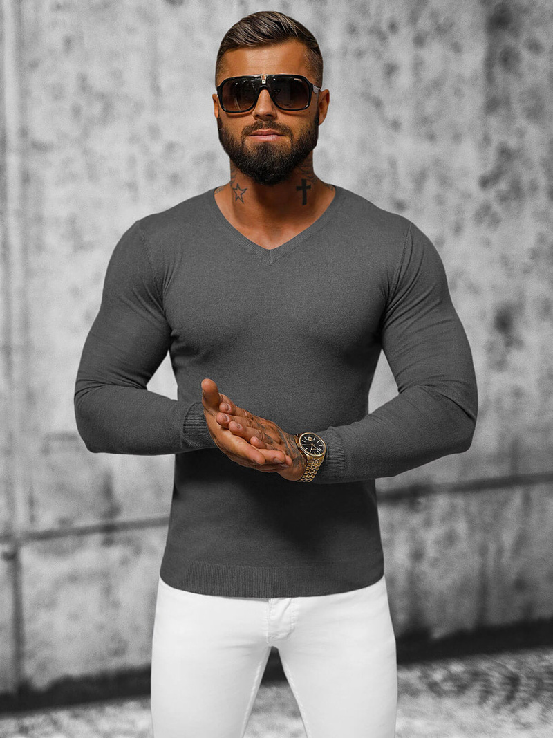 Pulover bărbați antracit OZONEE NB/MMB601/3Z