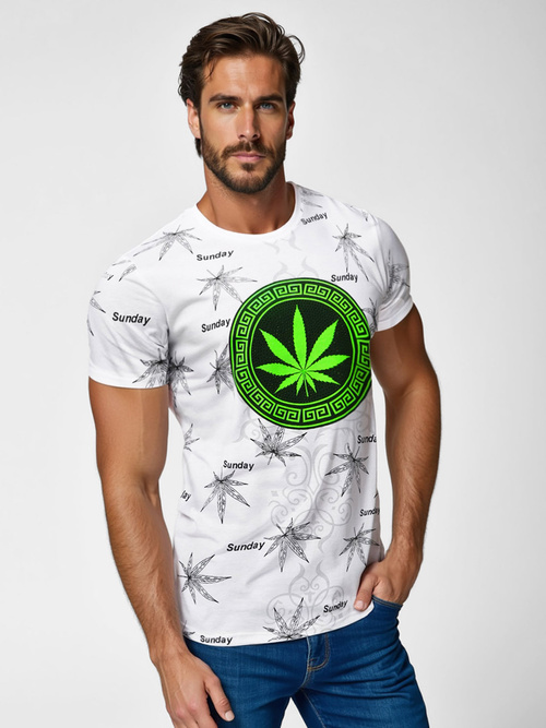 Tricou bărbați alb OZONEE O/T139/1Z
