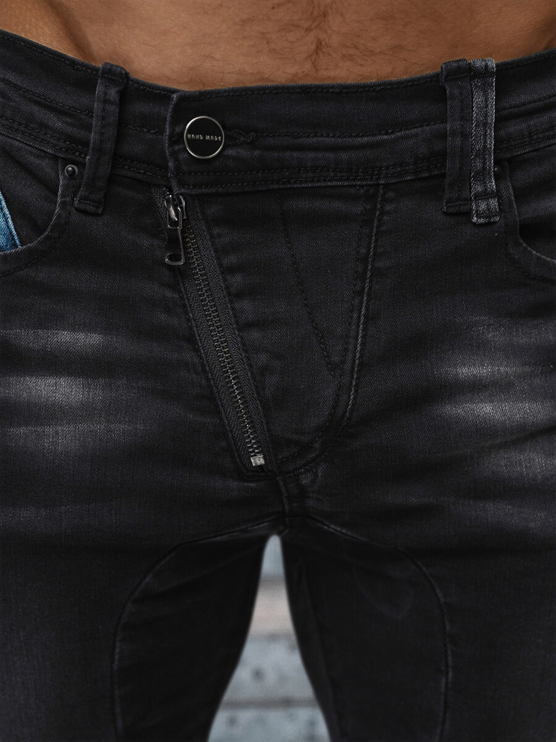 Blugi bărbaţi negri OZONEE NB/MP0025NZ