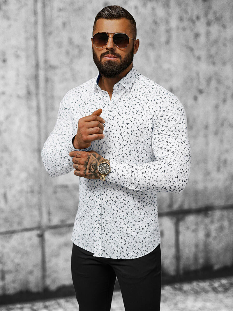 Cămașă bărbați albă OZONEE O/V14