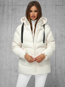 Geacă de femei écru OZONEE JS/5M3251/281Z