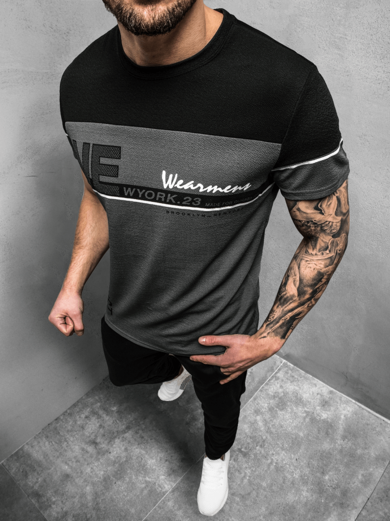 Tricou bărbați antracit OZONEE JS/SS11002Z