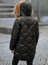 Geacă de iarnă damă neagră OZONEE JS/5M3332/392