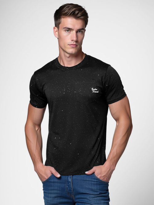Tricou bărbați negru OZONEE O/QQ1387Z