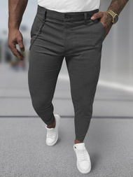 Pantaloni chino bărbaţi antracit OZONEE DJ/3300