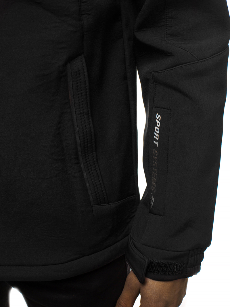 Jachetă bărbați SOFTSHELL neagră OZONEE GE/12259Z