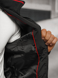 Jachetă de primăvară bărbați neagră OZONEE JS/5M3211/392