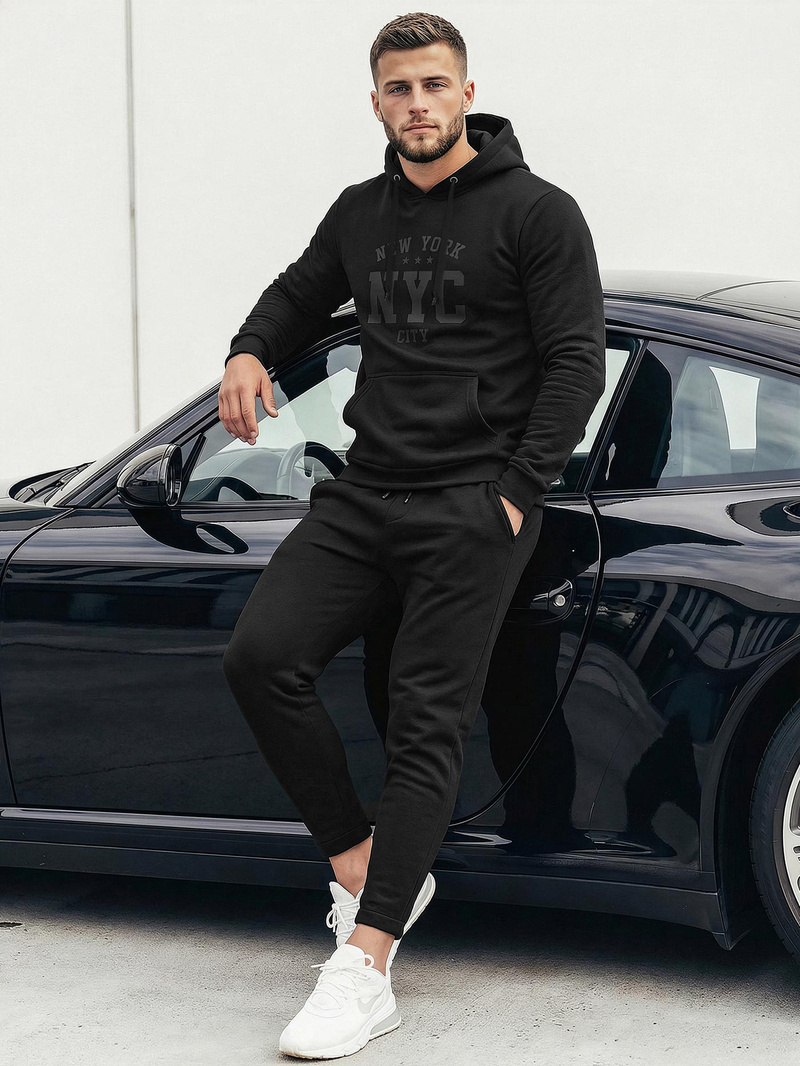 Hanorac bărbați negru OZONEE JS/8B1971/3