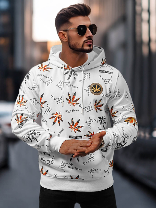 Hanorac bărbați albă OZONEE O/B266Z