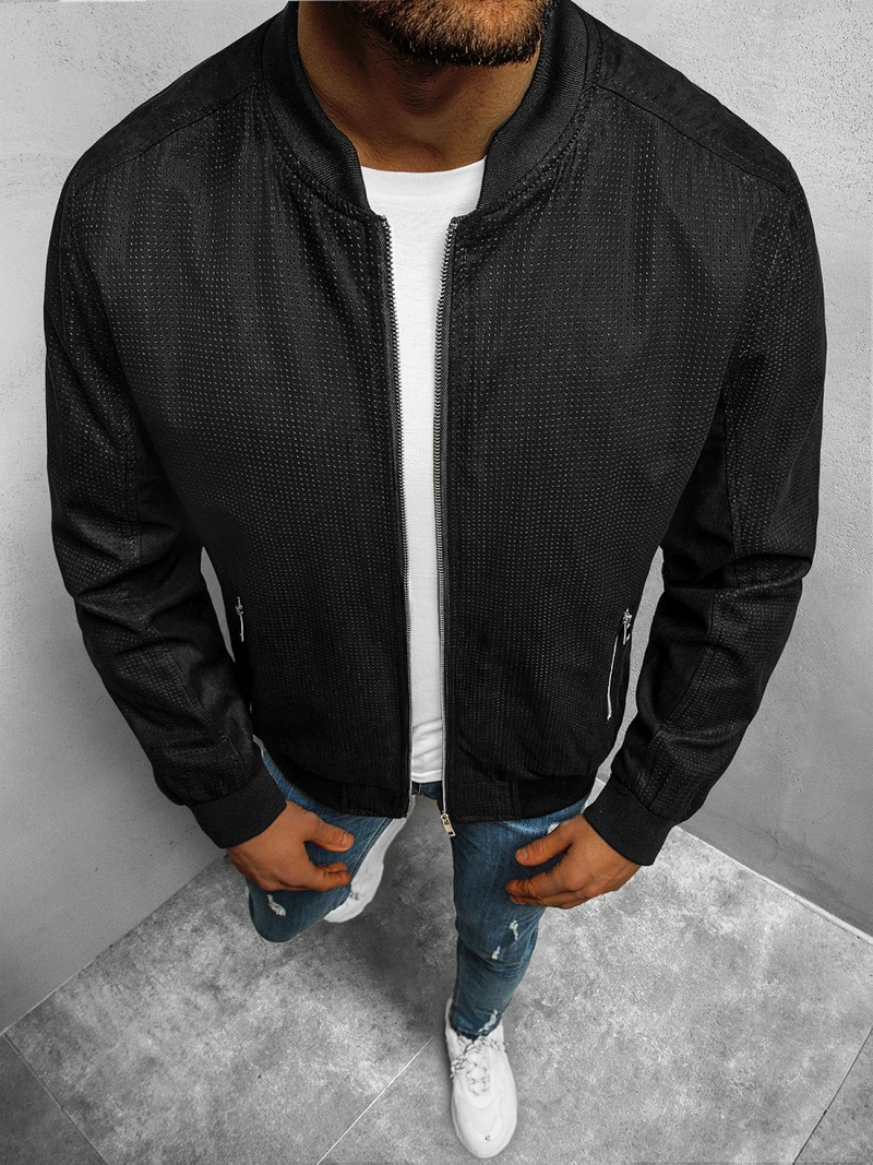 Geacă bărbați neagră OZONEE N/7112/1