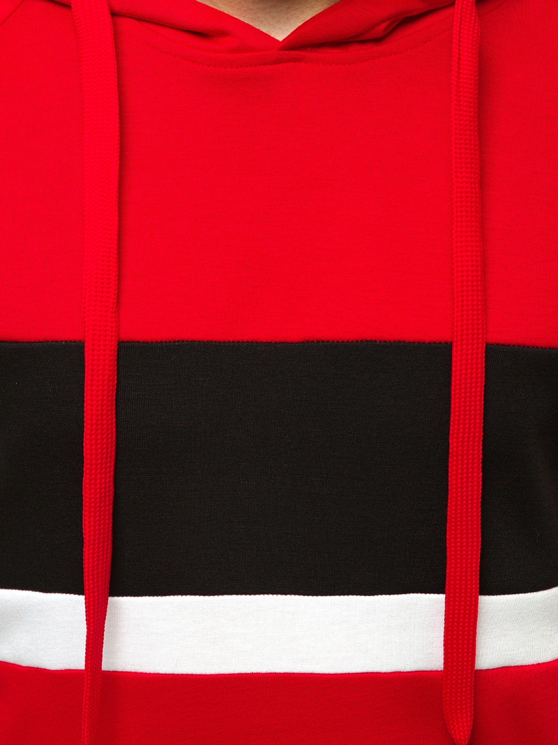 Hanorac cu glugă bărbați roșu OZONEE JS/JZ11062