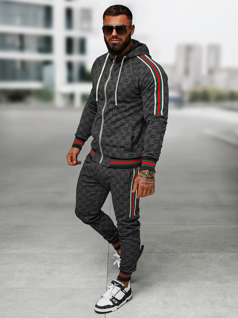 Compleu sport bărbaţi negru OZONEE O/FF5111AB