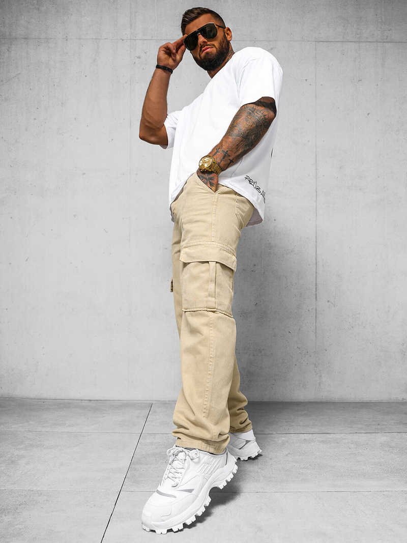 Blugi Bărbaţi Bej OZONEE DO/4001