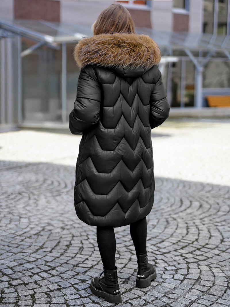 Geacă de iarnă damă neagră OZONEE O/5M3229/392