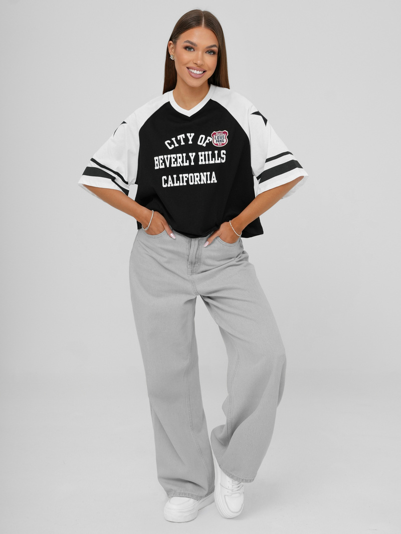 Tricou femei negri OZONEE JS/R62493