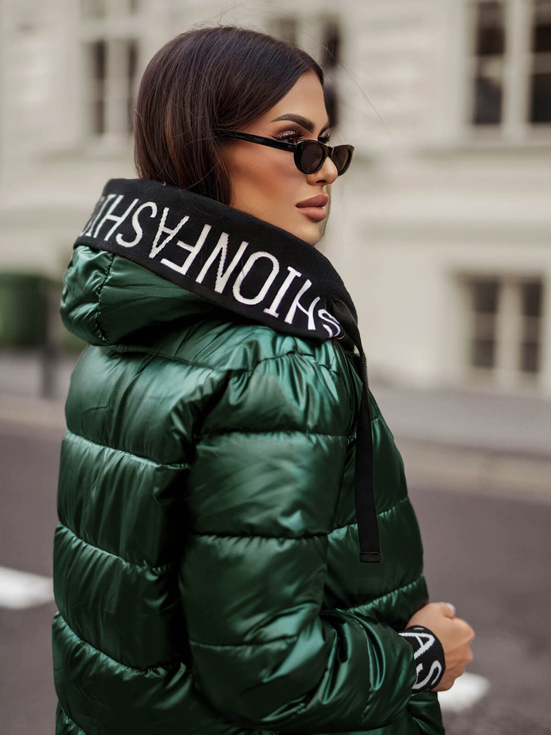 Geacă de femei verde OZONEE JS/5M3188/238Z