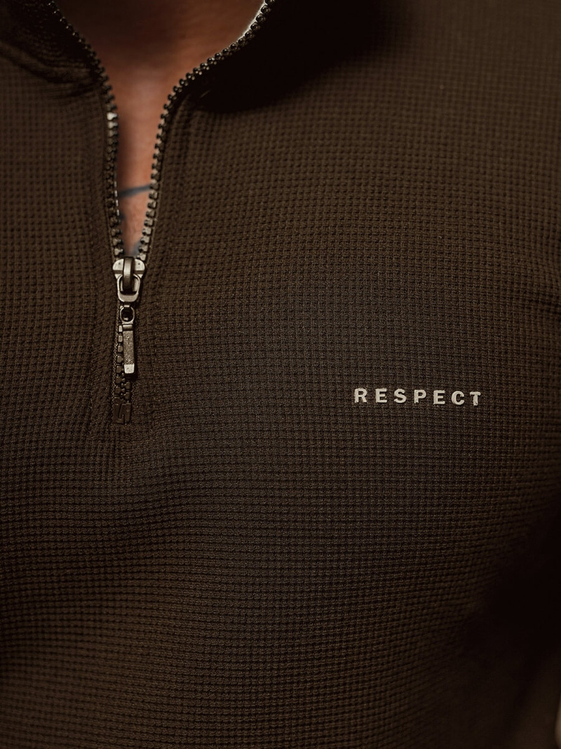 Bluză bărbați maro OZONEE O/TB2302