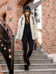 Geacă de femei écru OZONEE JS/5M3251/281Z