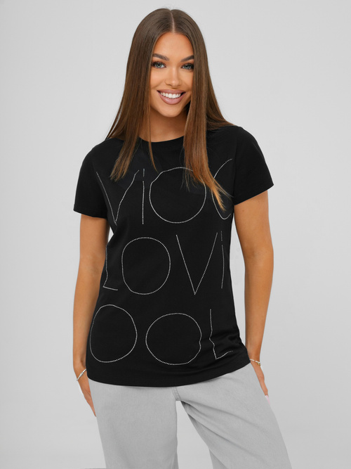 Tricou femei negri OZONEE JS/YJ77841