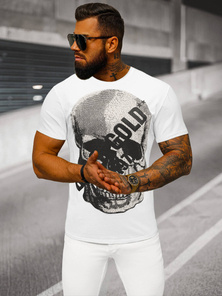 Tricou bărbați alb OZONEE NB/MT3038Z