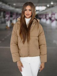 Geacă de femei bej deschis OZONEE JS/16M9187/158Z