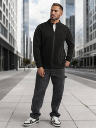 Hanorac cu fermoar bărbați negru OZONEE JS/HH016/3